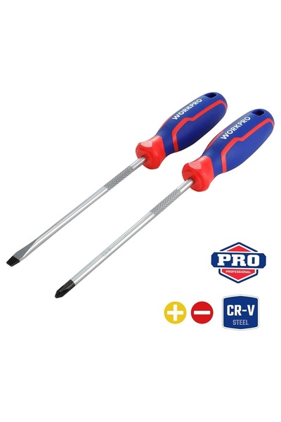 Workpro WP200503 2 Parça Profesyonel CR-V Manyetik Tornavida Seti