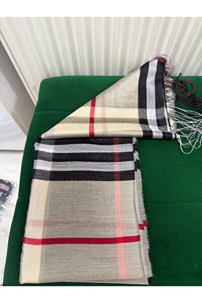 İPEKSCARF Ekose %20 ipek şal vizon