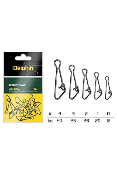 DELPHİN Agrafe Fish-On-X Hooked 10 bucati marime 1 rezistenta 20kg