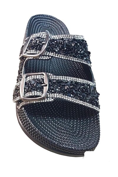 Pienn 20057 001 SİYAH TAŞLI ANATOMİK CASUAL TERLİK