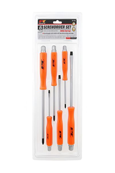 Performance Tool 6-Piece Strike End Cap Screwdriver Set