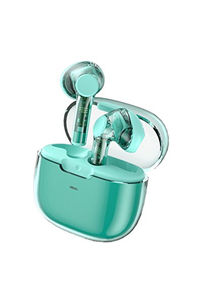 WIWU Pure Sound TWS Airbuds T-12T Turquoise Blue True Wireless Earbuds in Turquoise Blue