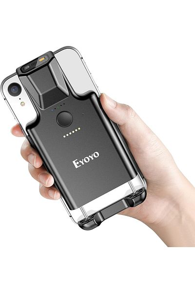 Eyoyo Upgraded Eyoyo QR Code Scanner Bluetooth Android Barcode Scanner, Portable Back Clip Wireless 1D 2D