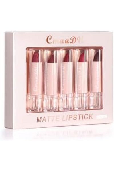 cmaadu 5 Colors Matte Lipstick Set, Matte Velvet Long Lasting High Pigmented Lip Gloss Set For Girls Women