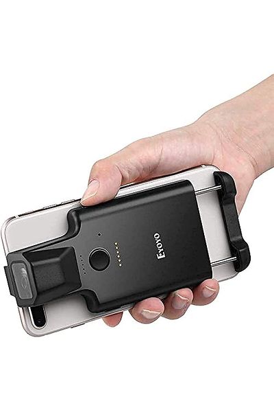 Eyoyo 1D 2D Back Clip Bluetooth Barcode Scanner, Portable QR Barcode Reader for Phone Image Scanner