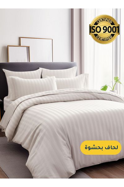 Master Home Textile Microfiber Hotel Comforter Sets, 9 Pcs King Size, Fits 200x200 cm Size Bed, Duvet Filling Included