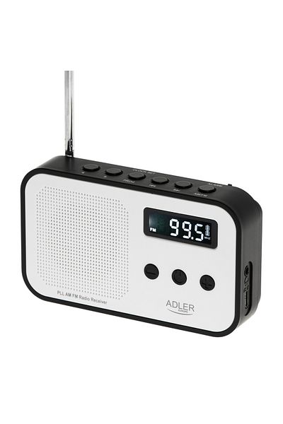 adler Digitální PLL AM/FM rádio Adler AD 1907, hodiny, budík, časovač, 600 mAh
