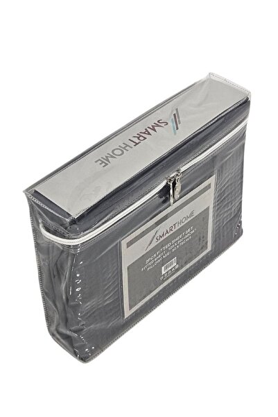 smart home 3-piece fitted sheet set - double sheet 200x180+30 cm + 2 pillowcases 50x75