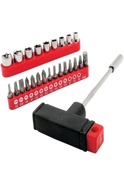 Performance Tool 25-Piece SAE Metric Magnetic T-Bar Driver Set