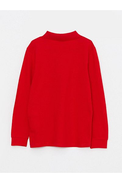 LC Waikiki Tricou pentru băiat din bumbac cu mânecă scurtă de bază cu gât polo (W2)