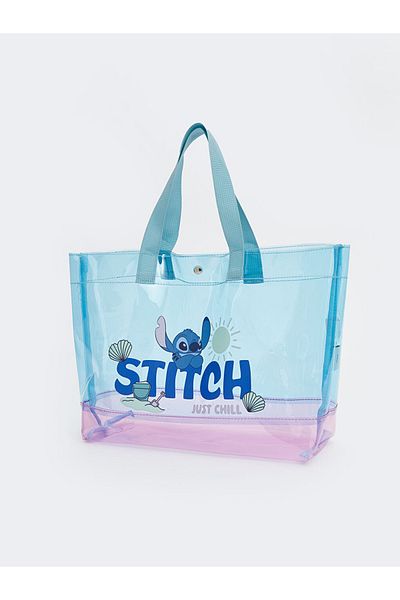 LC Waikiki Geantă de plajă pentru fetiță cu imprimeu Blue Stitch