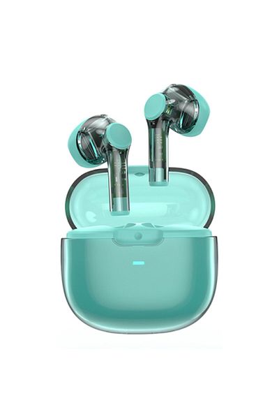 WIWU Pure Sound TWS Airbuds T-12T Turquoise Blue True Wireless Earbuds in Turquoise Blue