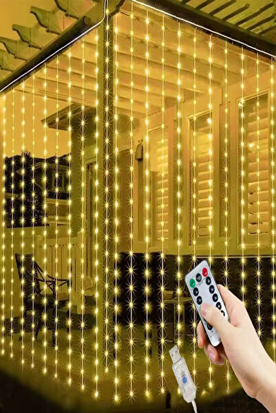 Tor Store 300 Ledli Usb Gün Işığı Peri Led Uzaktan Kumandalı 8 Modlu Perde As...