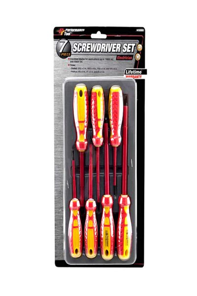 Performance Tool 7-Piece Electrician Screwdriver Set