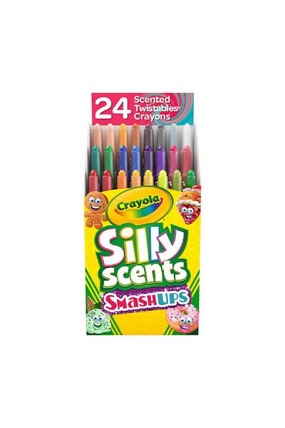 Crayola 24-Piece Silly Scents Smashups Mini Scented Twistable Crayon Set Multicolor
