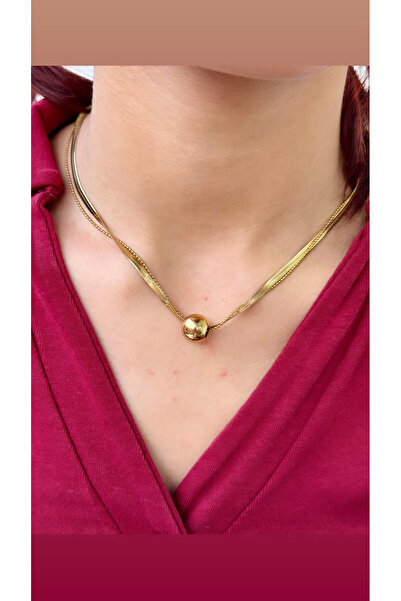İNN JEWELLERY Çelik Kolye Kararmaz Antialerjik İkili Yassı Figürlü (2 Yıl İthalatçı Garantili)