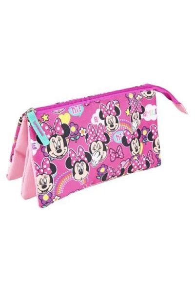 Disney Pencil Case with 3 Compartments – Minnie Mouse