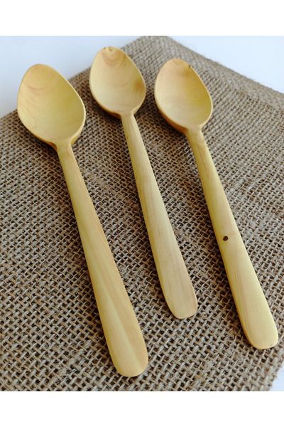 AYSAN Boxwood Handmade Dessert Spoon 18cm