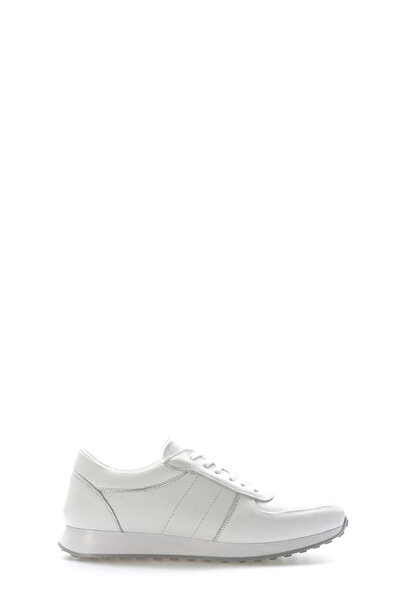 TUGERDİ Ανδρικά αθλητικά παπούτσια Tugerdi White από γνήσιο δέρμα Thermo Sole Lace-Up TG09951131966