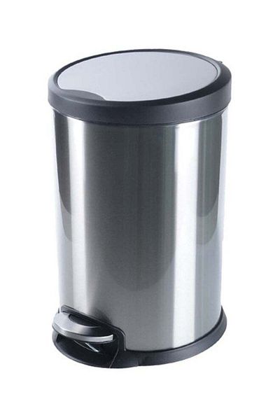 Hoffmayer Trash Can Silver 11Liters