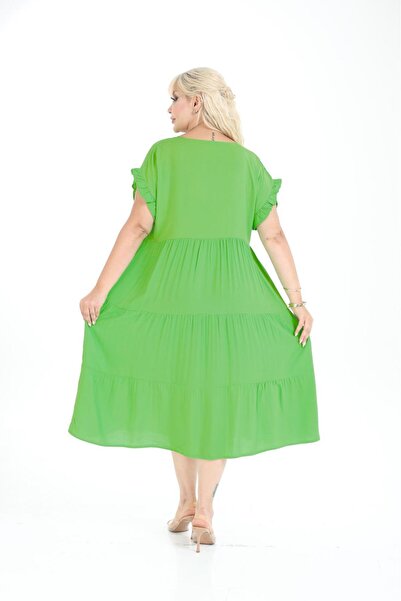 mervemoda Γυναικείο αμάνικο καλοκαιρινό φόρεμα μεγάλου μεγέθους