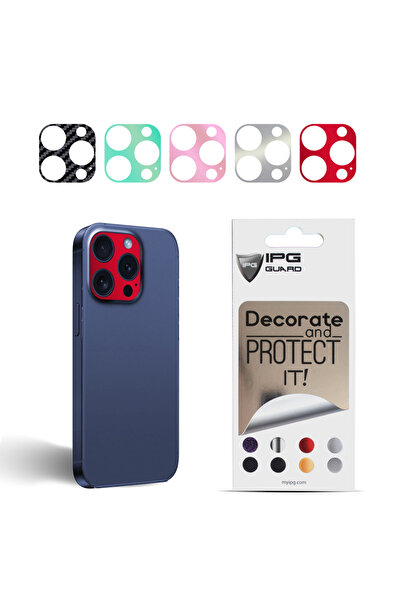 Ipg iPhone Arka Kamera Dekoratif Sticker Koruyucu Set – 5 Renk, Çizilmeye Day...