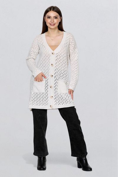 Fox Life Kids Women's Openwork Pocket Long Cardigan Flt1016