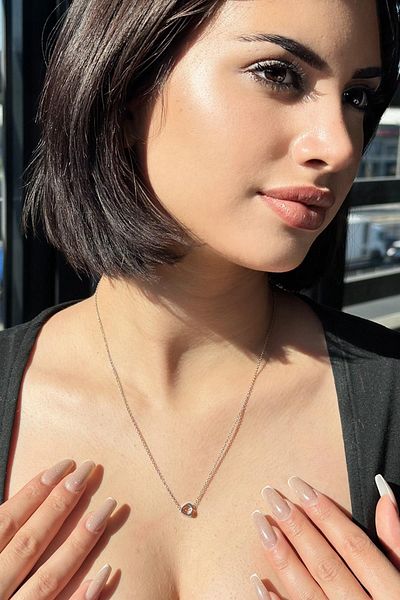 TAKIŞTIR Silver Color Heart Figure Necklace