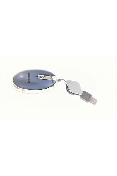 OEM Laimonci 09 Retractable Mini USB Optical Mouse - Compact and Portable, Gray Color