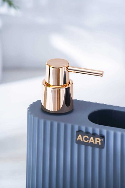 ACAR Astoria Grey/Bronze Ακρυλικό Σπονδυλωτό Δοχείο Υγρού Σαπουνιού με Ριγέ