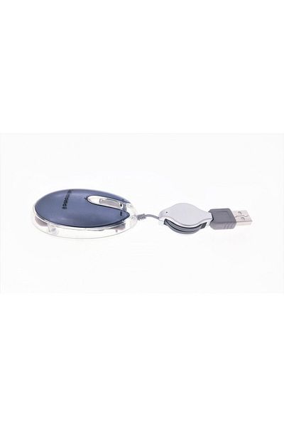 OEM Laimonci 09 Retractable Mini USB Optical Mouse - Compact and Portable, Gray Color