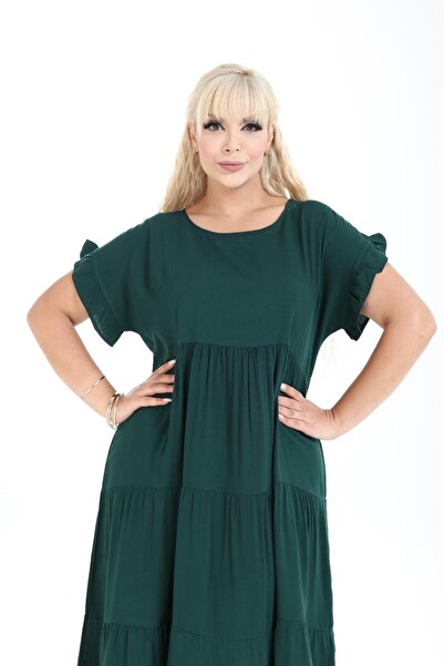 mervemoda Γυναικείο αμάνικο καλοκαιρινό φόρεμα μεγάλου μεγέθους