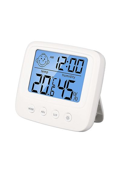 OEM Ceas multifuncțional cu termometru și higrometru, alarmă, 86 x 78 x 23 mm, indicator de confort
