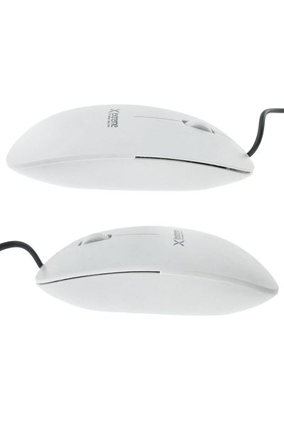 XTREME Wired mouse with USB-C connector, 3D, Lacerta 94674, 1000 DPI, 115 x 60 x 25 mm, 120cm cable, white