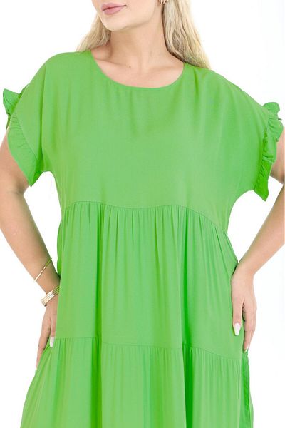 mervemoda Women's Large Size Sleeveless Summer Dress