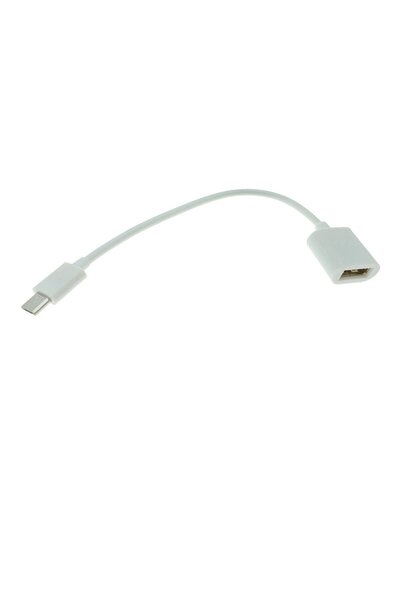 OEM Cablu adaptor OTG USB 2.0 mamă la microUSB mascul, 12 cm, alb