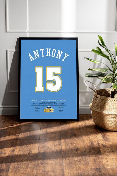 Saturn Tricou Carmelo Anthony cu cadru - Tricou NBA Denver Nuggets