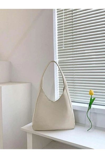 Straada accessories Τσάντα χειρός και ώμου με λουράκι Pinterest Model με μπροστινή τσέπη κρέμας