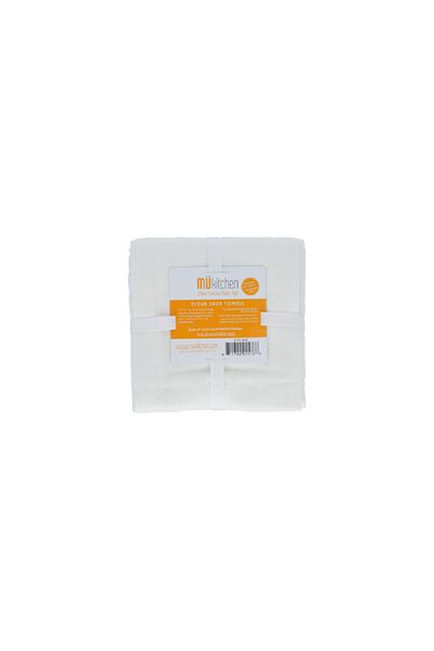 Mukitchen 3-Piece Flour Sack Set White 24 x 36inch