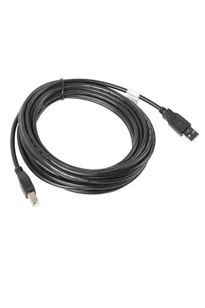Lanberg USB 2.0 printer cable, Lanberg 41354, length 5 m, USB-A male to USB-B male, black