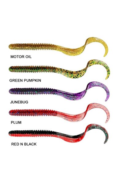Savage Gear Rib Worm 10.5cm 5gr 10 Adet Yapay Balık Green Pumpkin