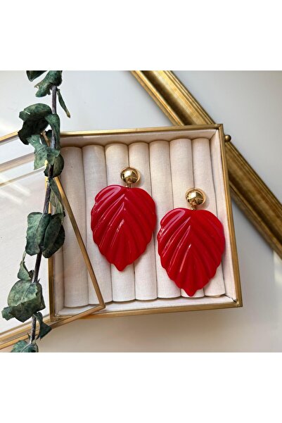 Alice İsstanbul Red Leaf Earrings