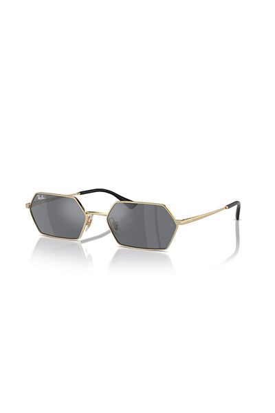 Ray-Ban Rb 3728 92136V 55 Unisex Geometric Gold Metal Sunglasses