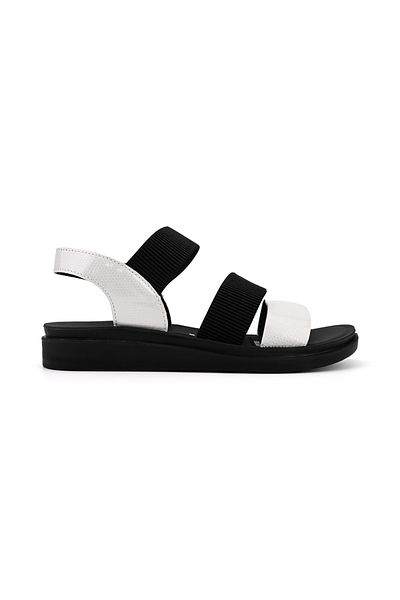 Tmall Women's Sandals, Low Sole, Made of Eco-Leather, SA88, White
