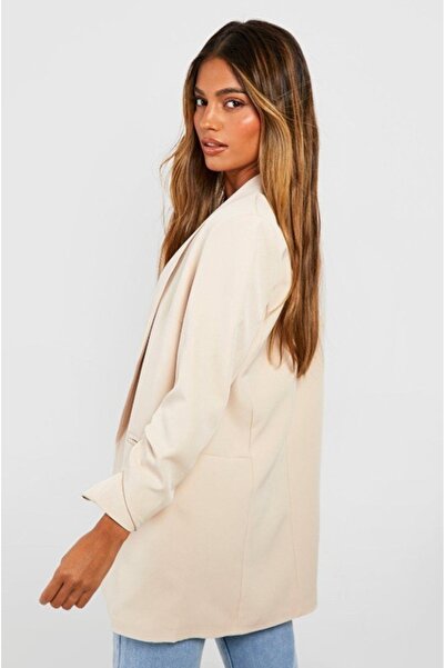 BOOHOO - Powder pink blazer with puff sleeves