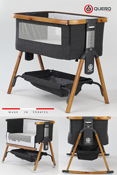 Quero Losa Anne Yanı Beşik, Kademeli Beşik, Sallanır, Sabitlenir, Tekerlekli,...