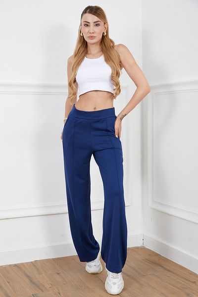 DPARİS Modal Grass Soft Textured Wide Leg Trousers