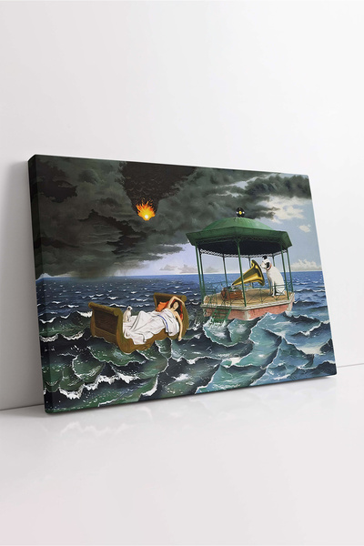 KOSS Dijital Tablou de artă clasică pe pânză, tablou pe pânză cu peisaj marin...