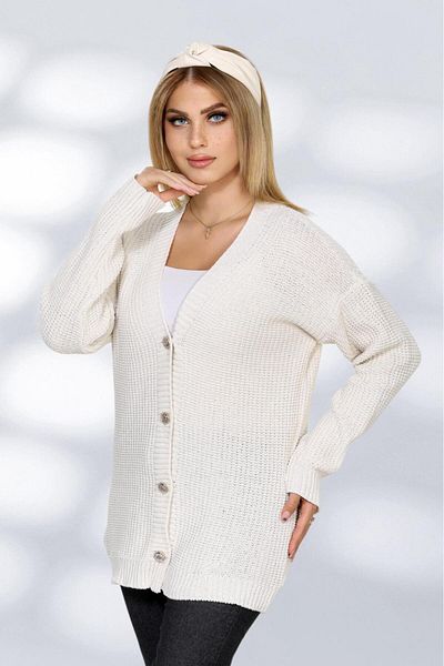 Fox Life Kids Women's Button Detailed Long Straight Cardigan Flt1007