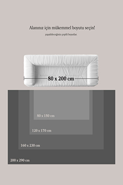 Anaska Home Modern Halı Özel Kesim Halı Kolay Temizlenebilir Halı Salon Halısı Mutfak Halısı Yolluk Krem Halı
